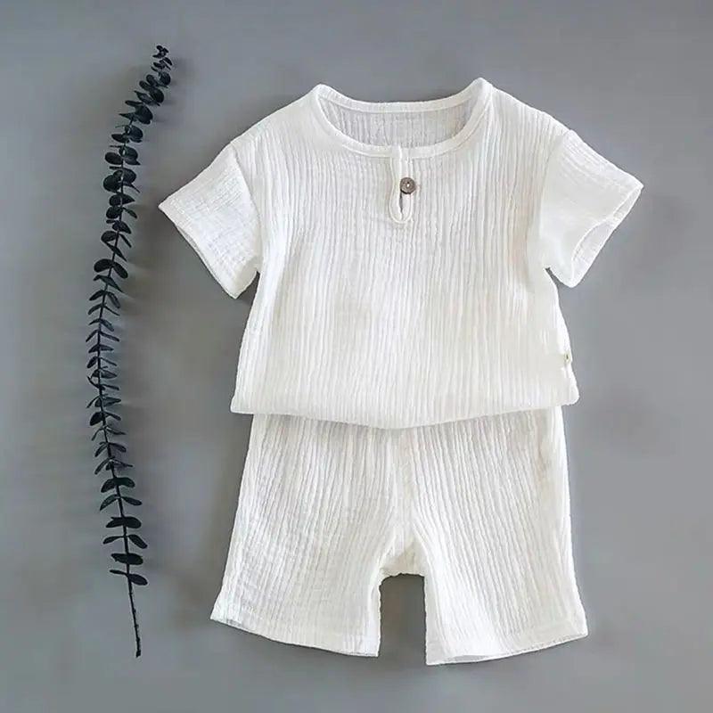 Boy And Girl Baby Short-sleeved Summer Suit - Özer&Hermin