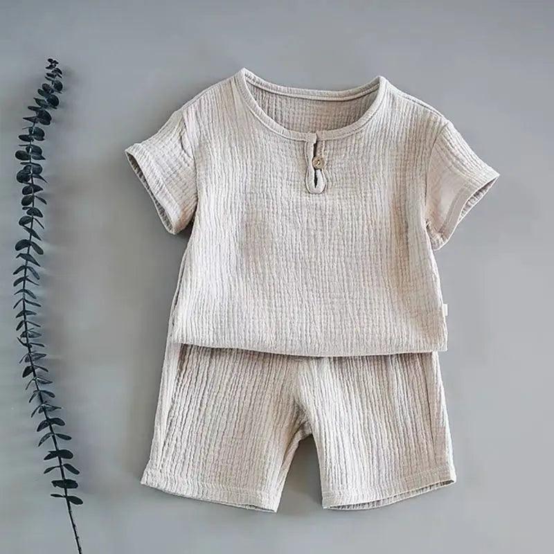 Boy And Girl Baby Short-sleeved Summer Suit - Özer&Hermin