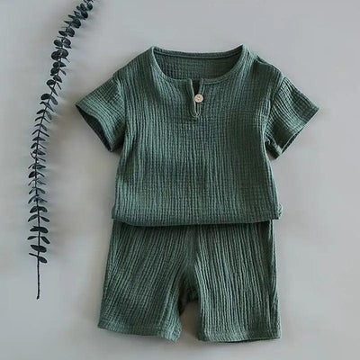 Boy And Girl Baby Short-sleeved Summer Suit - Özer&Hermin