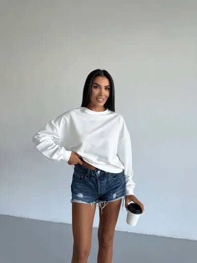 2 İplik Bisiklet Yaka Sweatshirt - Rahat ve Şık Tasarım - ÖZER&HERMİN