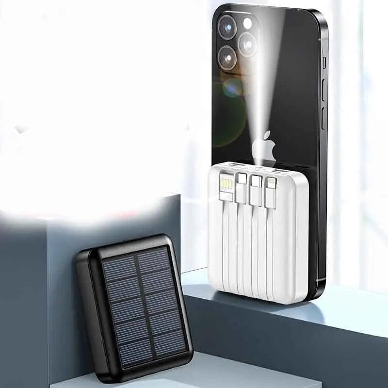 Güneş Enerjili Kablolu Mini Taşınabilir Power Bank - Özer&Hermin