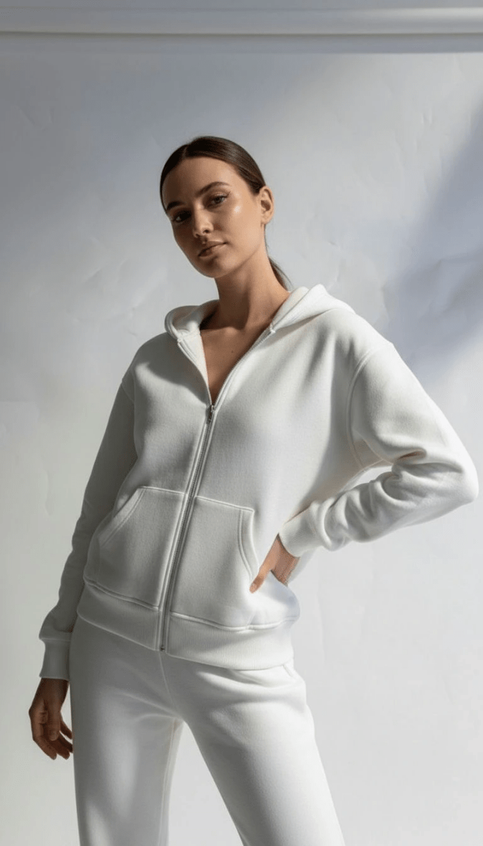 3 iplik şardonlu kapşonlu hoodie frm - ÖZER&HERMİN