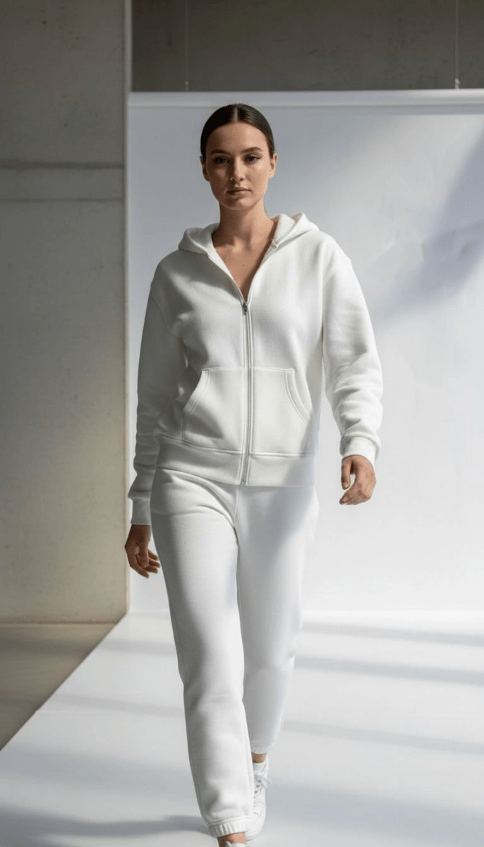 3 iplik şardonlu kapşonlu hoodie frm - ÖZER&HERMİN