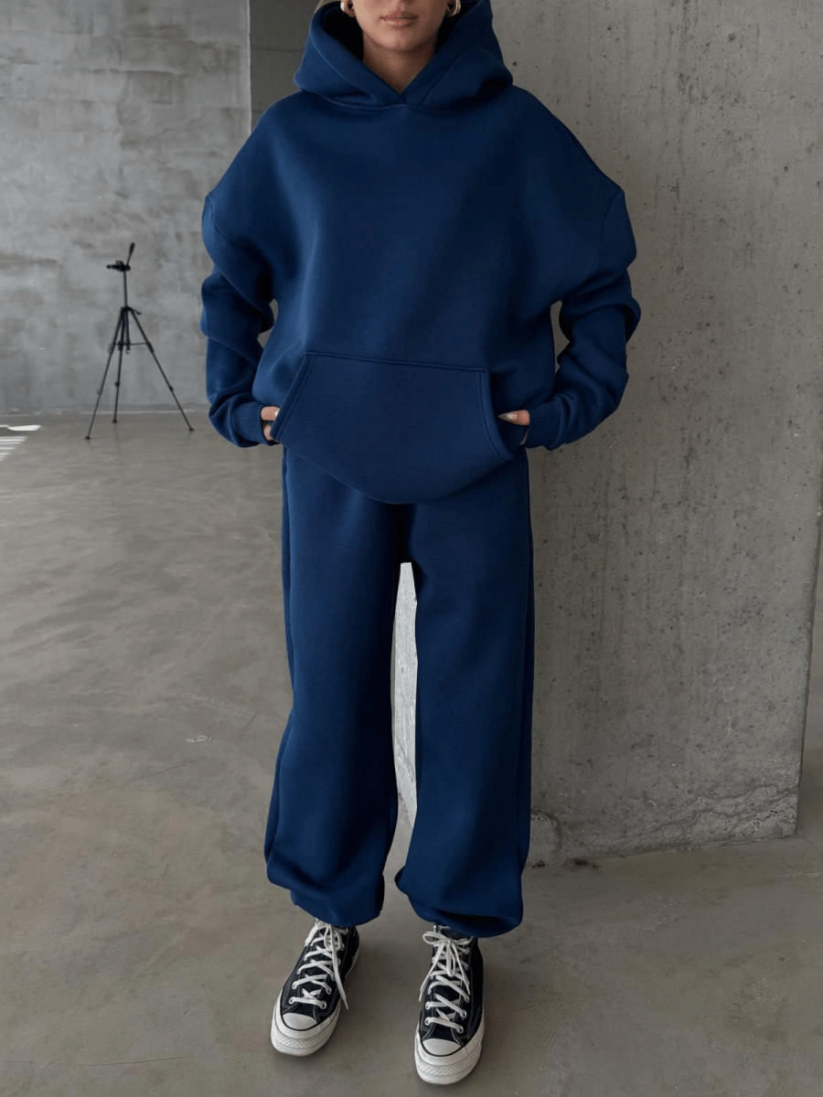 3 iplik şardonlu kapşonlu sweatshirt - ÖZER&HERMİN