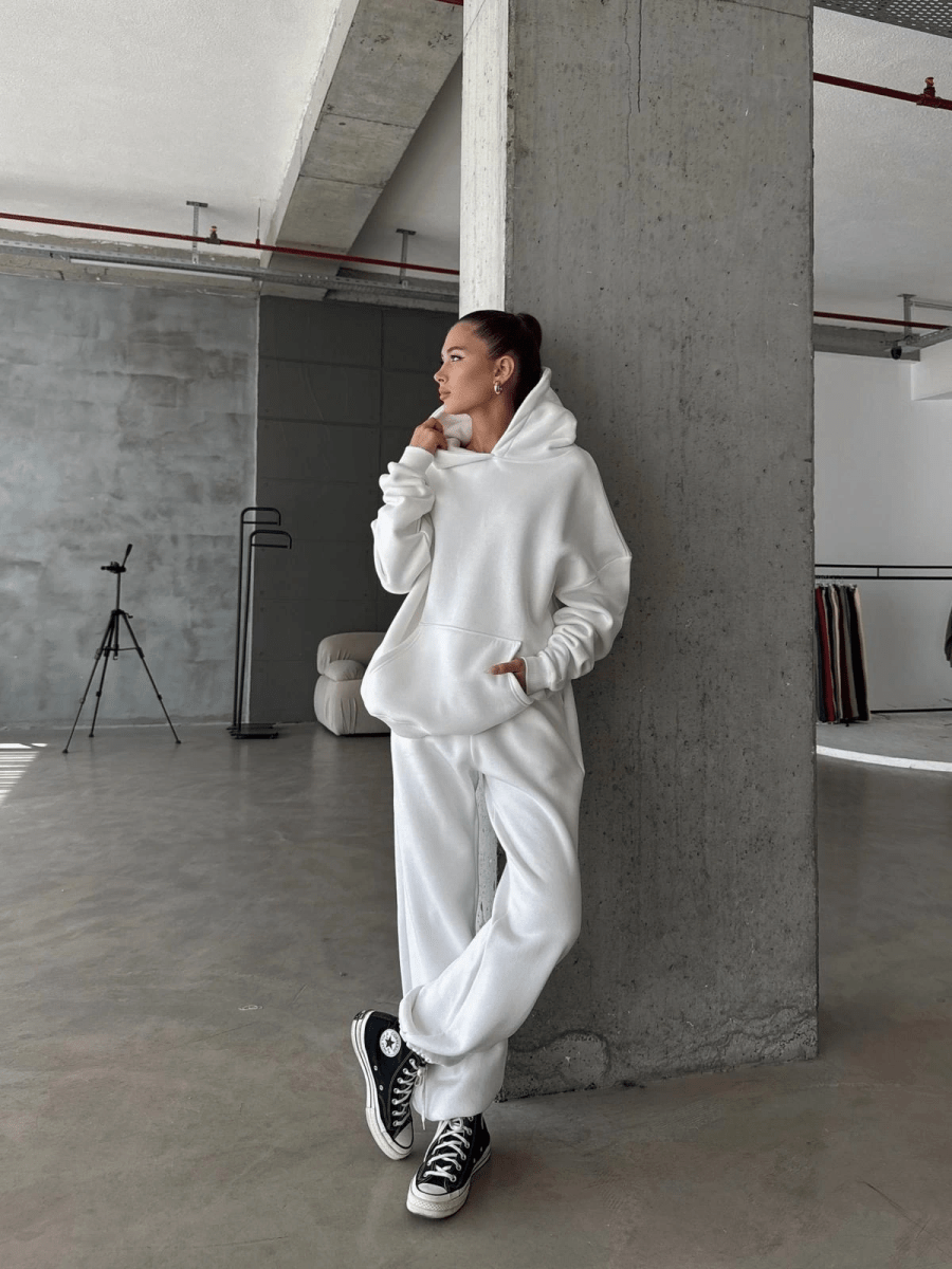 3 iplik şardonlu Lastik paça eşofman - ÖZER&HERMİN