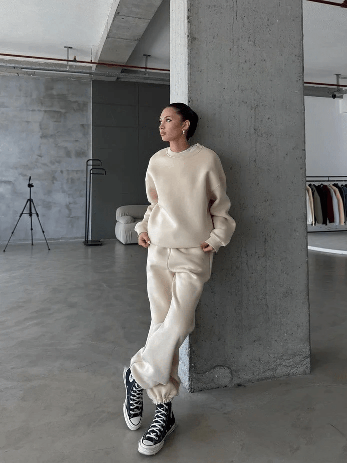 3 iplik şardonlu Lastik paça eşofman - ÖZER&HERMİN