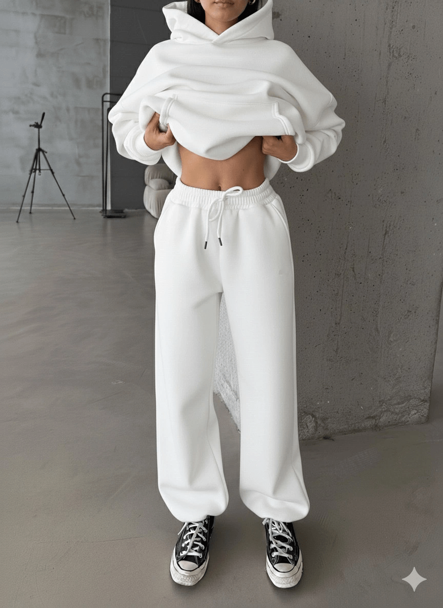 3 iplik şardonlu Lastik paça eşofman - ÖZER&HERMİN