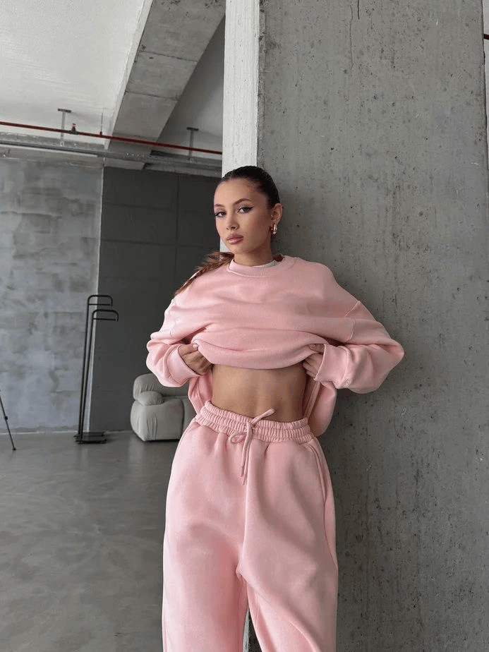 3 iplik şardonlu Lastik paça eşofman - ÖZER&HERMİN