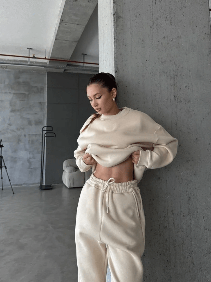 3 iplik şardonlu Lastik paça eşofman - ÖZER&HERMİN