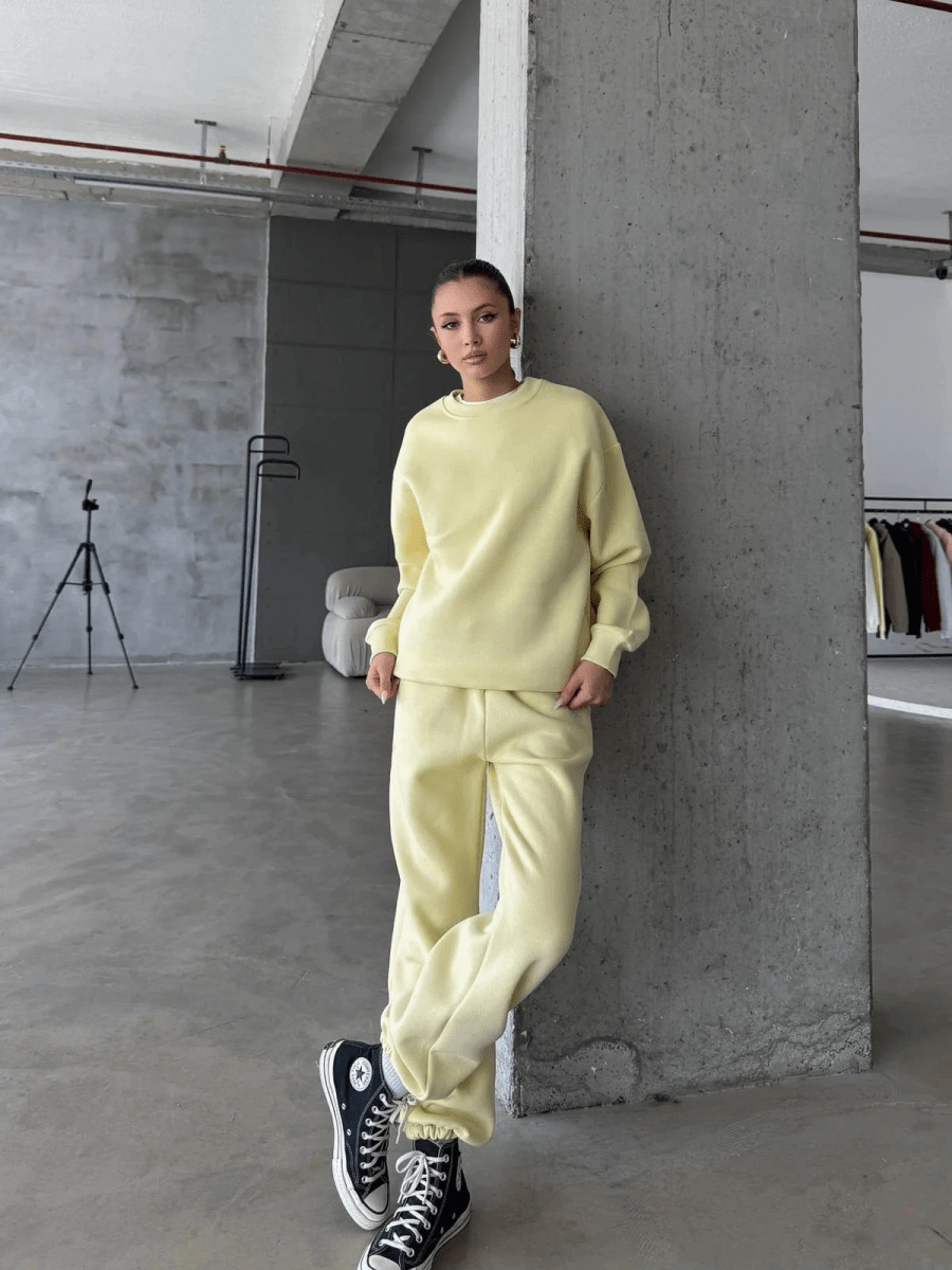 3 iplik şardonlu Lastik paça eşofman - ÖZER&HERMİN