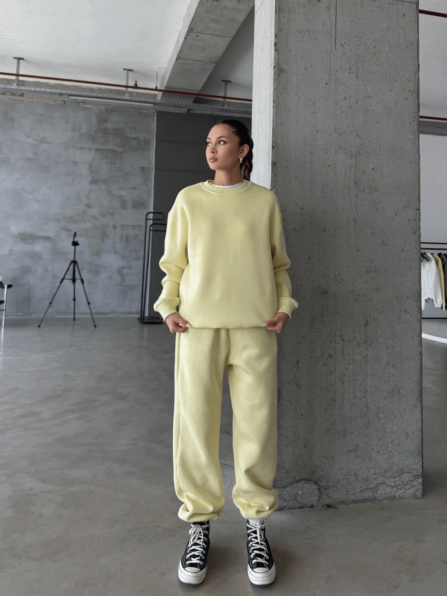 3 iplik şardonlu Lastik paça eşofman - ÖZER&HERMİN