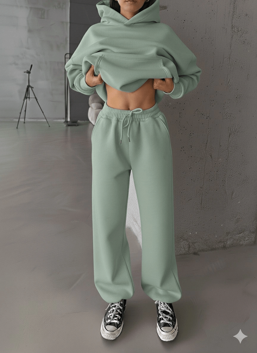 3 iplik şardonlu Lastik paça eşofman - ÖZER&HERMİN