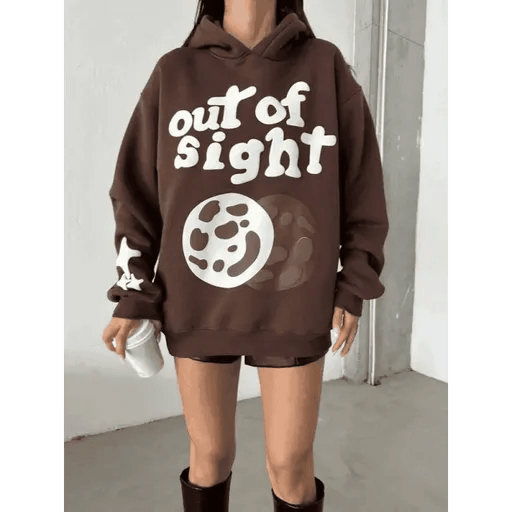 3 İplik Şardonlu Oversize Baskılı Sweat - Rahat ve Şık Tasarım - ÖZER&HERMİN