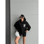 3 iplik şardonlu oversize compact kafa baskılı sweat - Özer&Hermin