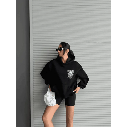 3 iplik şardonlu oversize compact kafa baskılı sweat - Özer&Hermin