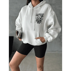 3 iplik şardonlu oversize compact kafa baskılı sweat - Özer&Hermin