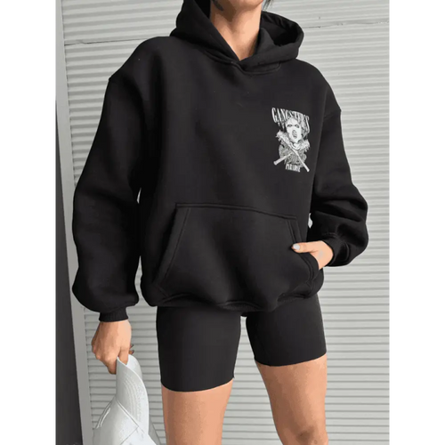 3 iplik şardonlu oversize compact kafa baskılı sweat - Özer&Hermin