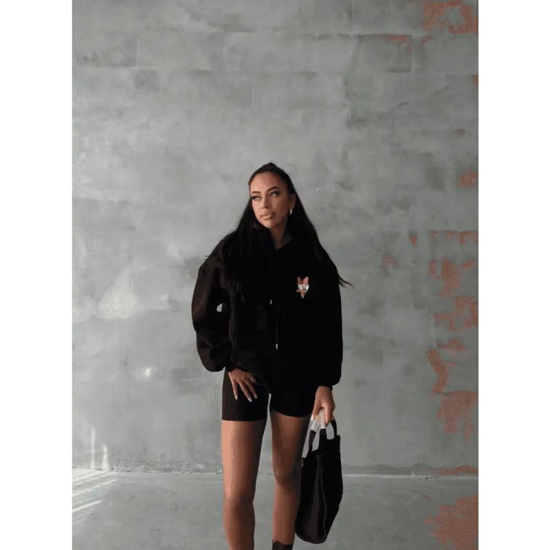 3 iplik şardonlu oversize compact ördek baskılı sweat - Özer&Hermin