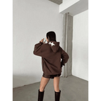 3 iplik şardonlu oversize compact out of baskılı sweat - Özer&Hermin