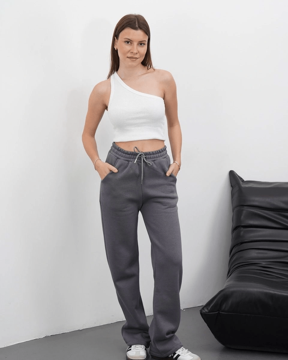 3 iplik şardonlu palazzo pantolon - ÖZER&HERMİN