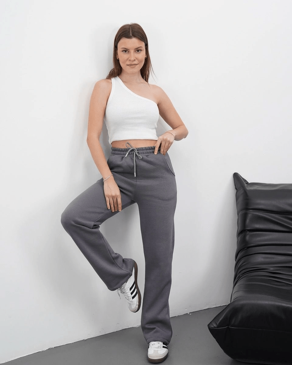 3 iplik şardonlu palazzo pantolon - ÖZER&HERMİN