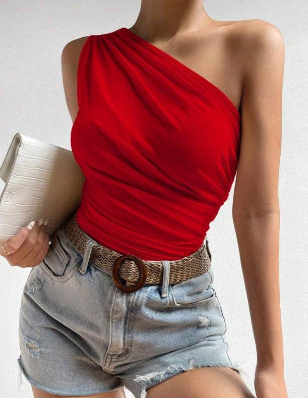 Summer Casual Polyester Short-sleeved Blouse For Women - Özer&Hermin