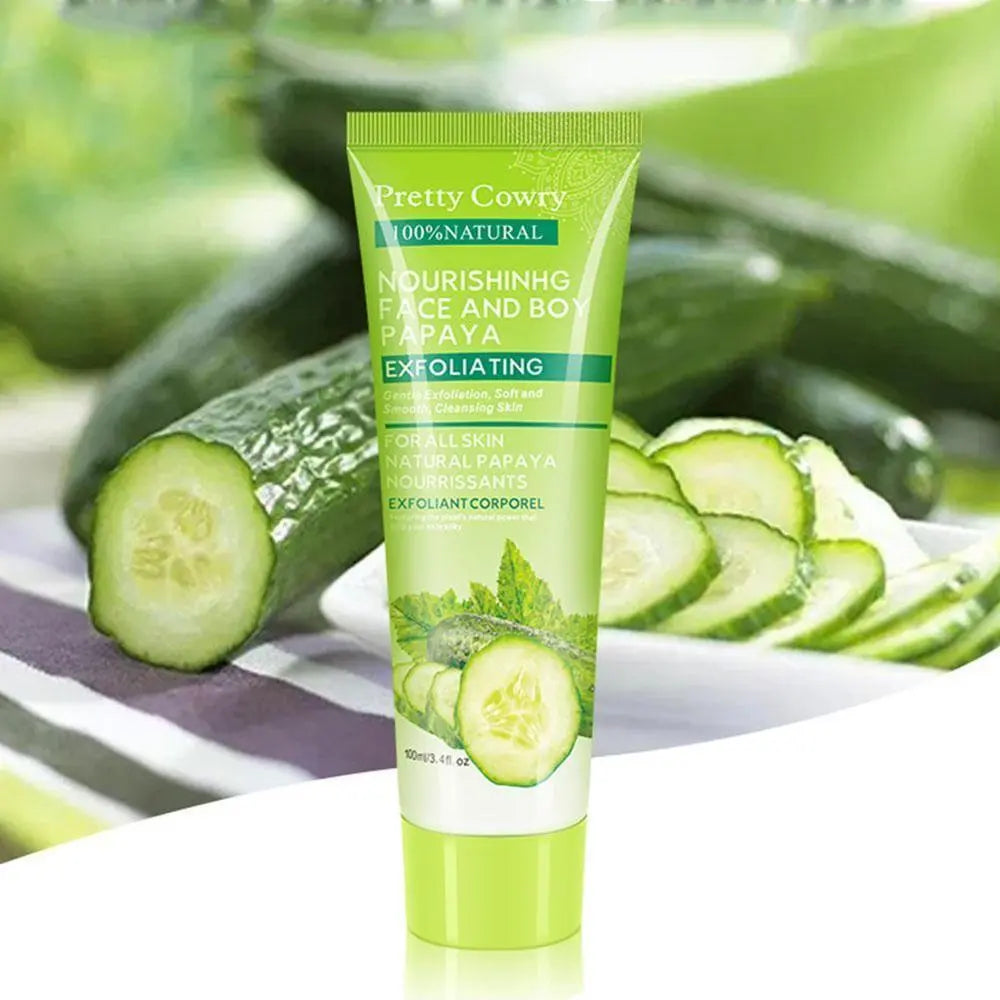 Salatalık Hindistan Cevizi Papaya Yüz Peeling Jeli Kremi 100ml Vücut Temizliği Özer&Hermin