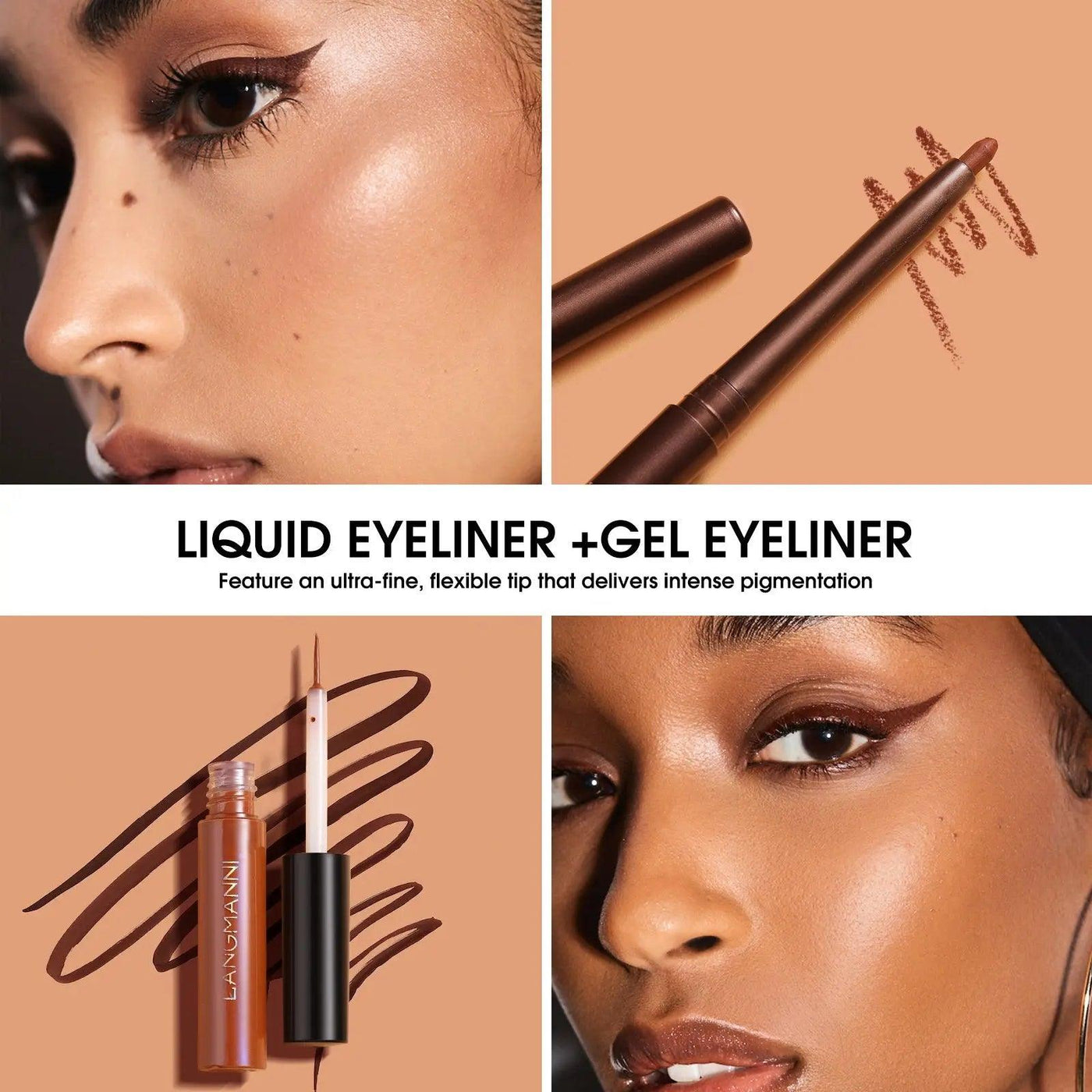 Makyaj Eyeliner Sıvı Ve Jel Kalem Kombinasyon Seti - Özer&Hermin