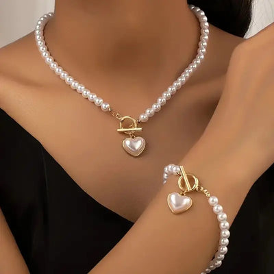 Love Pearl OT Tokalı Kolye, Bileklik Seti Özer&Hermin