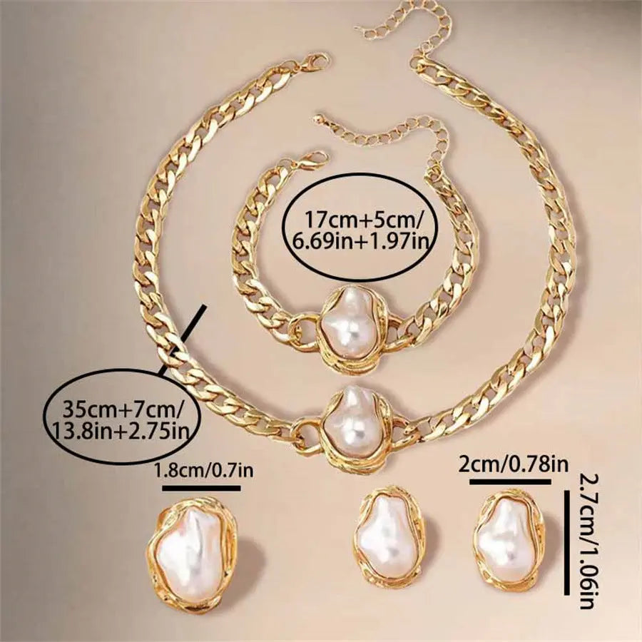 Trendy Hot Sale Shaped Pearl Suit Vintage Necklace Özer&Hermin