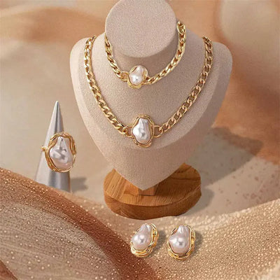 Trendy Hot Sale Shaped Pearl Suit Vintage Necklace Özer&Hermin