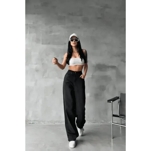 Arkadan tokalı jeans pantolon - Özer&Hermin