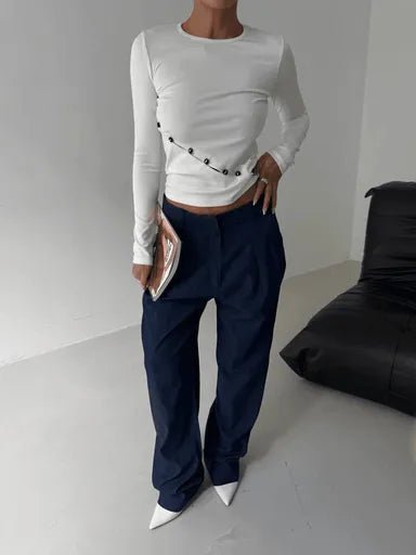 Asimetrik Bluz ile Şıklığı Yakalayın - Alt Detaylı Tasarım - ÖZER&HERMİN