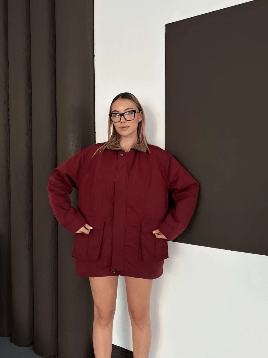 Astarlı yaka detaylı artos ceket - ÖZER&HERMİN