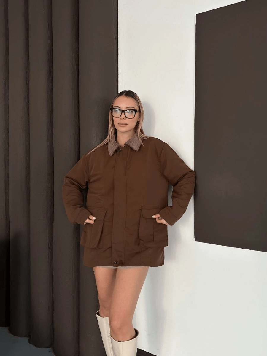 Astarlı yaka detaylı artos ceket - ÖZER&HERMİN