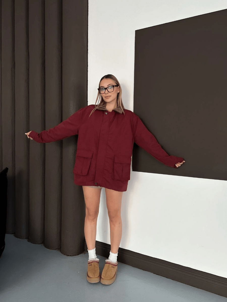 Astarlı yaka detaylı artos ceket - ÖZER&HERMİN