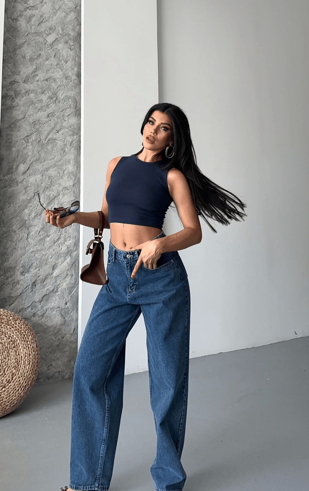 Baggy Kar Yikama Jeans Pantolon - Şık ve Rahat Tasarım - ÖZER&HERMİN