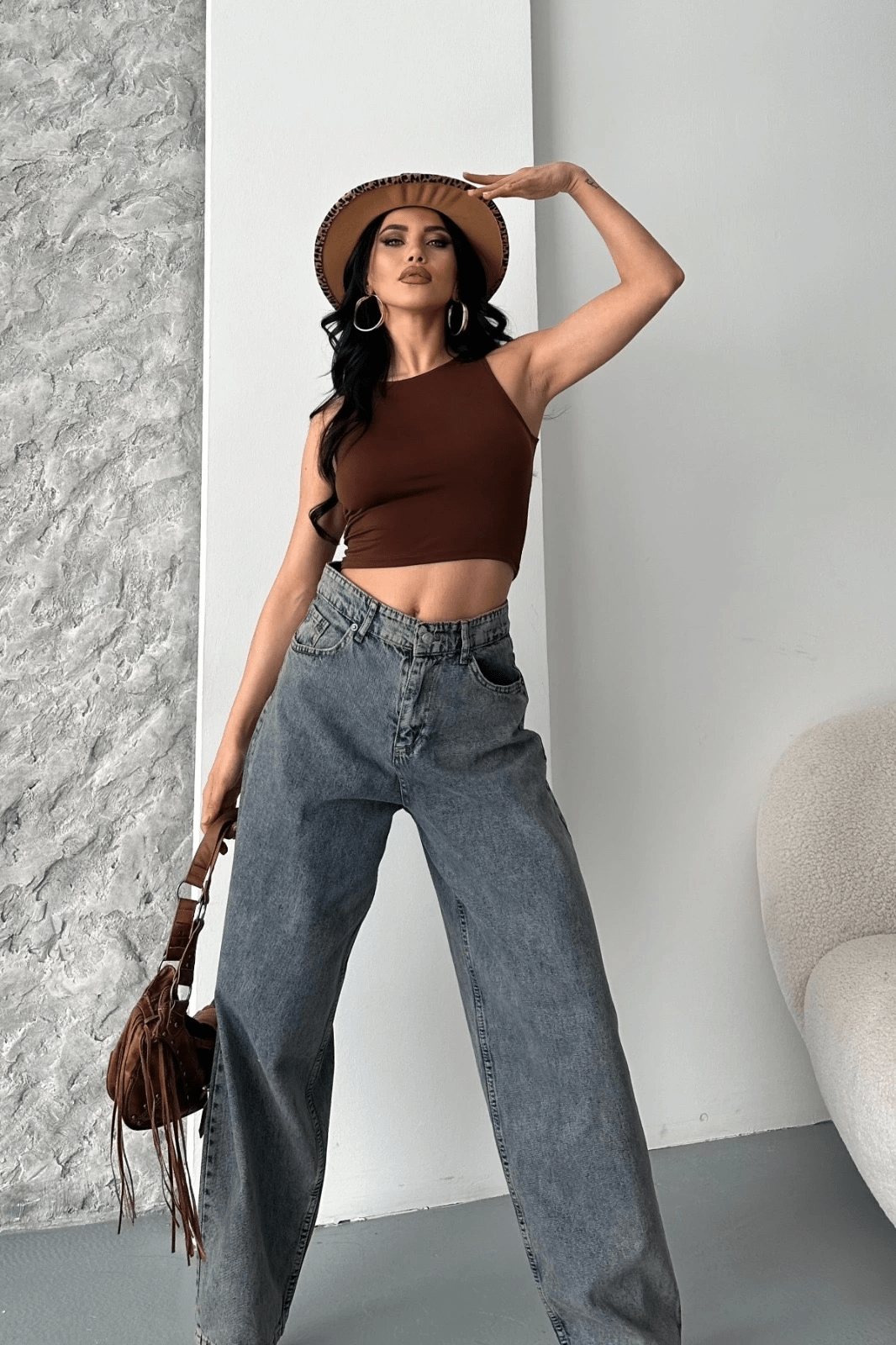 Baggy Kar Yikama Jeans Pantolon - Şık ve Rahat Tasarım - ÖZER&HERMİN