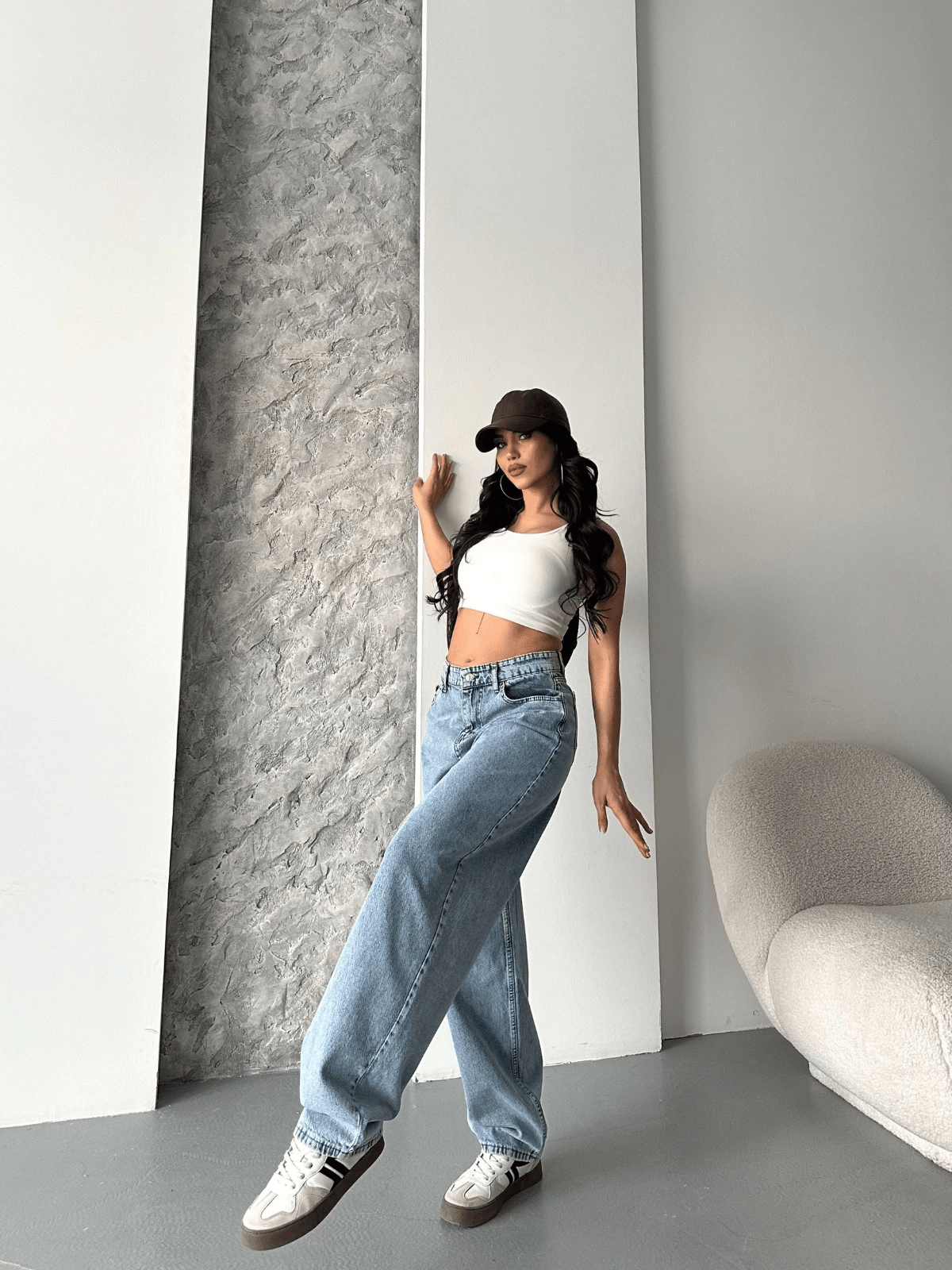 Baggy Kar Yikama Jeans Pantolon - Şık ve Rahat Tasarım - ÖZER&HERMİN