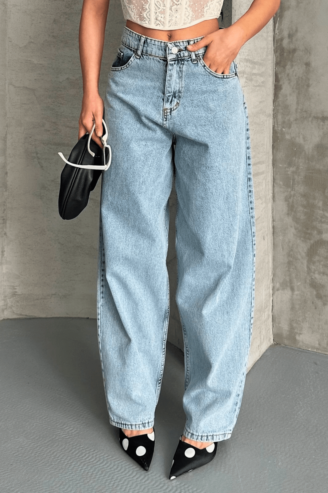 Baggy Kar Yikama Jeans Pantolon - Şık ve Rahat Tasarım - ÖZER&HERMİN