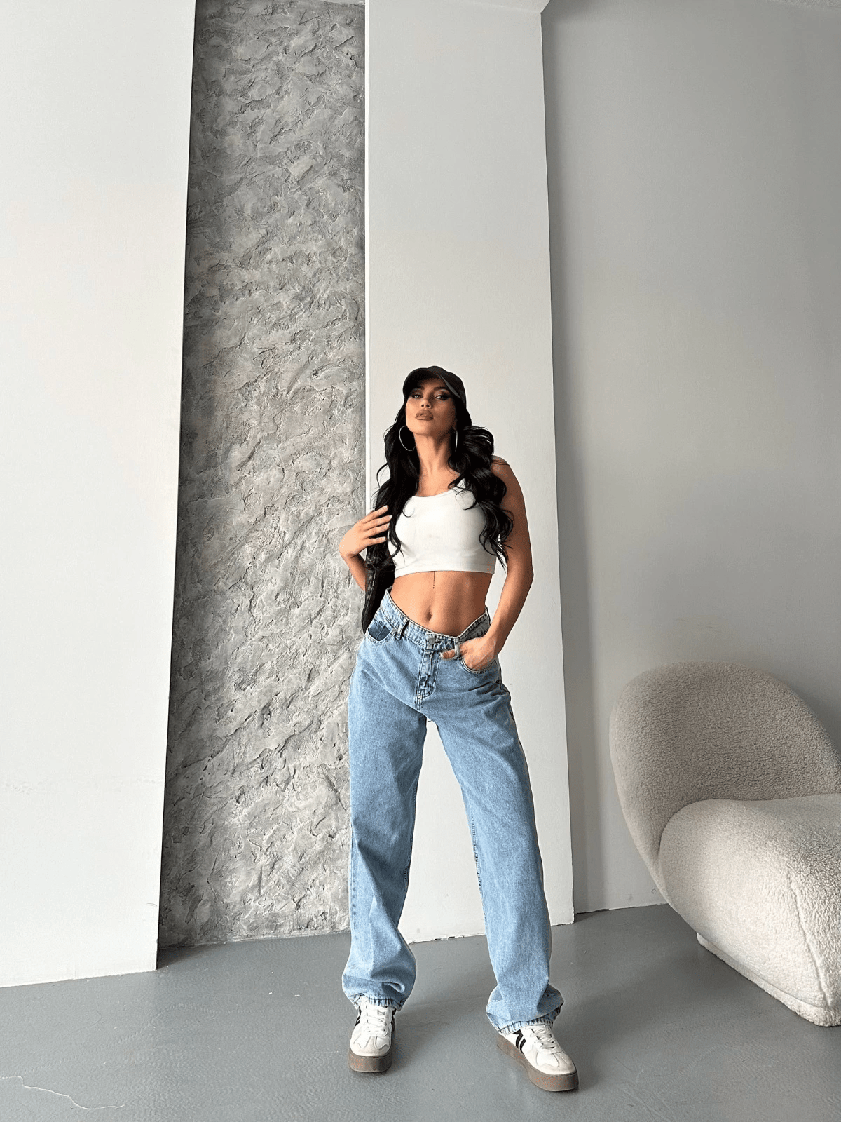 Baggy Kar Yikama Jeans Pantolon - Şık ve Rahat Tasarım - ÖZER&HERMİN