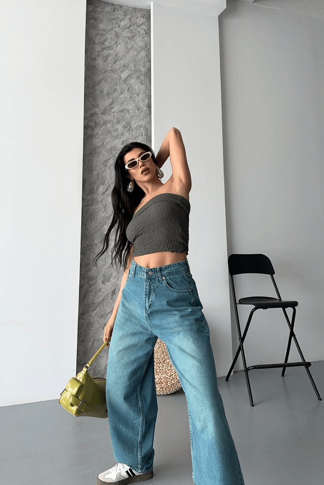 Baggy Tas Yikama Kot Pantolon - Rahat ve Şık Baggy Taş Yıkama Kot Pantolon - ÖZER&HERMİN