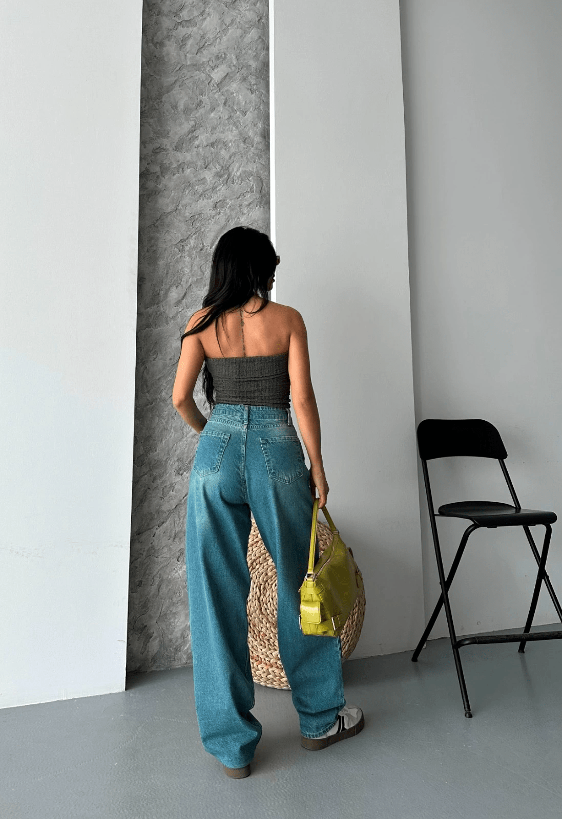 Baggy Tas Yikama Kot Pantolon - Rahat ve Şık Baggy Taş Yıkama Kot Pantolon - ÖZER&HERMİN