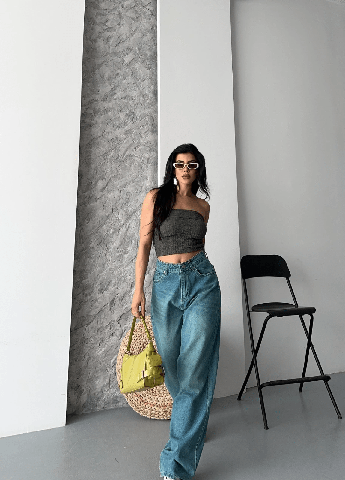 Baggy Tas Yikama Kot Pantolon - Rahat ve Şık Baggy Taş Yıkama Kot Pantolon - ÖZER&HERMİN