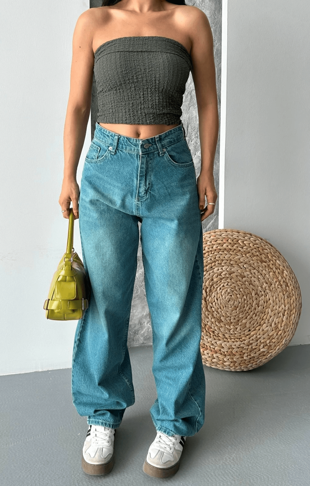 Baggy Tas Yikama Kot Pantolon - Rahat ve Şık Baggy Taş Yıkama Kot Pantolon - ÖZER&HERMİN