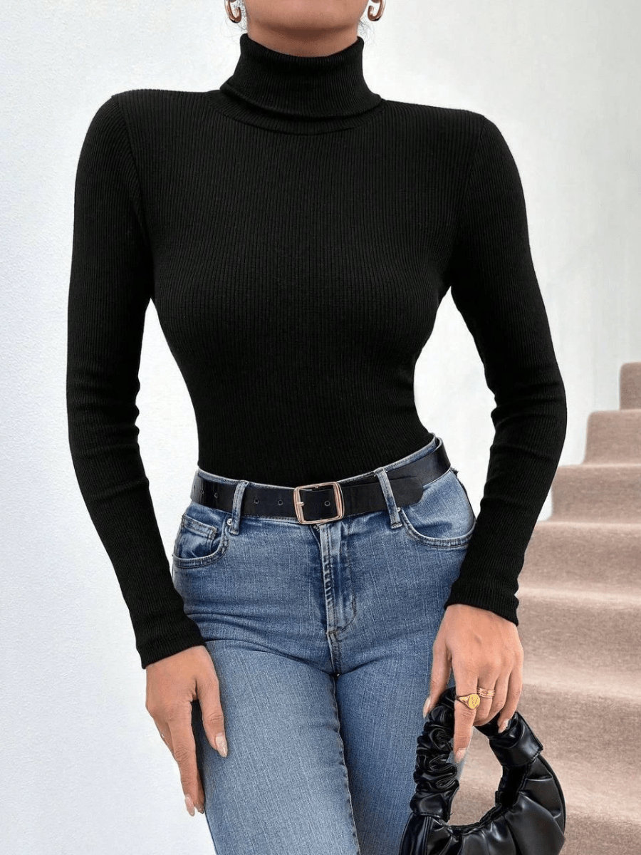 Balıkçı yaka dar kesim kaşkorse kazak - ÖZER&HERMİN