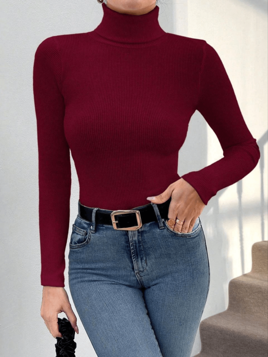 Balıkçı yaka dar kesim kaşkorse kazak - ÖZER&HERMİN