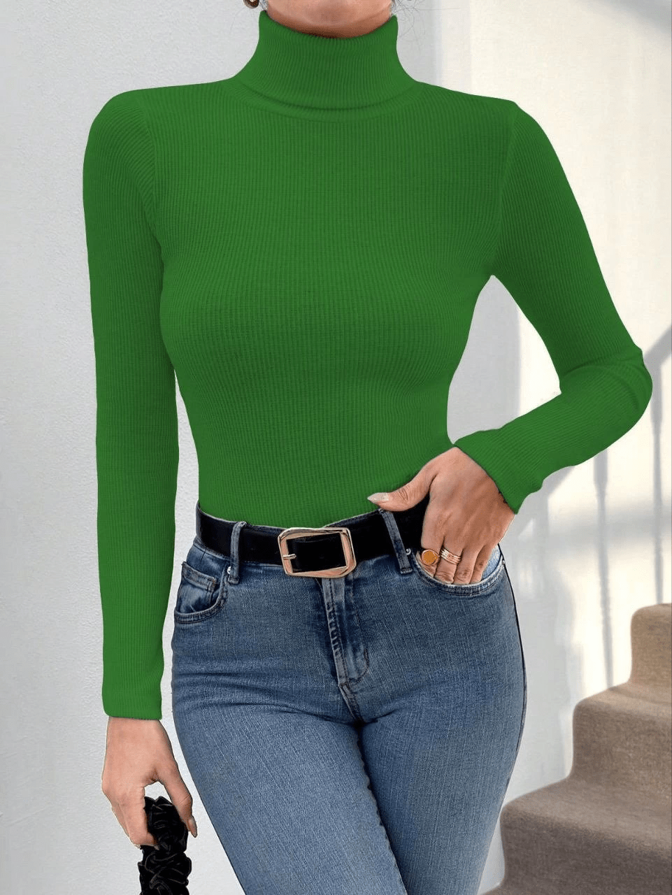 Basikci Yaka Kazak - Dar Kesim Kaşkorse ile Konfor ve Şıklığı Yakalayın - ÖZER&HERMİN