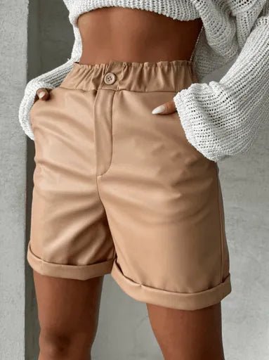 Beli Lastikli Duble Paca Deri Sort - Zengin Parçalı Kumaş Tasarımı - ÖZER&HERMİN