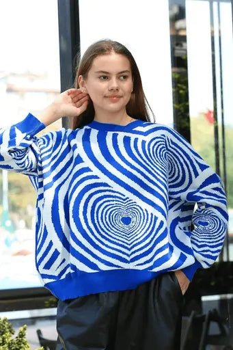 Beyaz Kalp Kazak ile Şıklığınızı Yükseltin - ÖZER&HERMİN